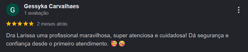 Avaliação real de paciente no Google — 3